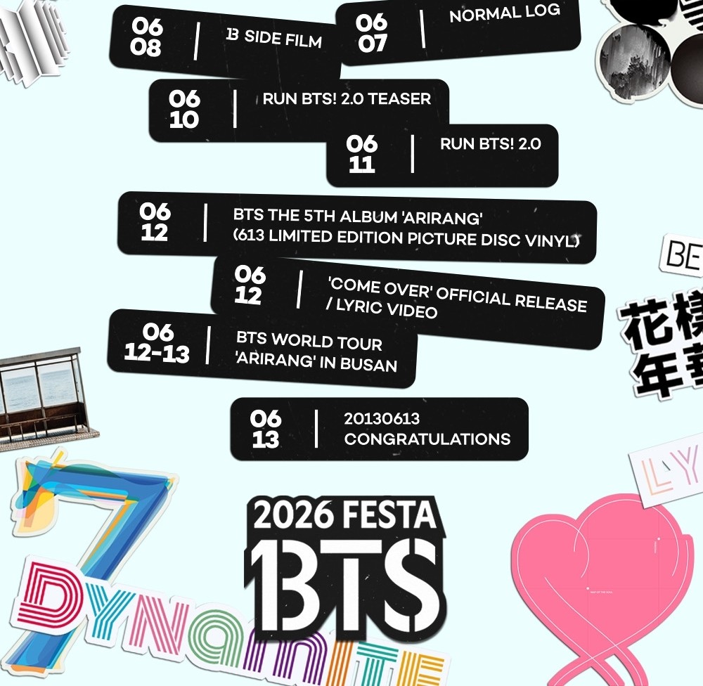 BTS, 데뷔 13주년 기념 ‘BTS 페스타 2026’ 개최